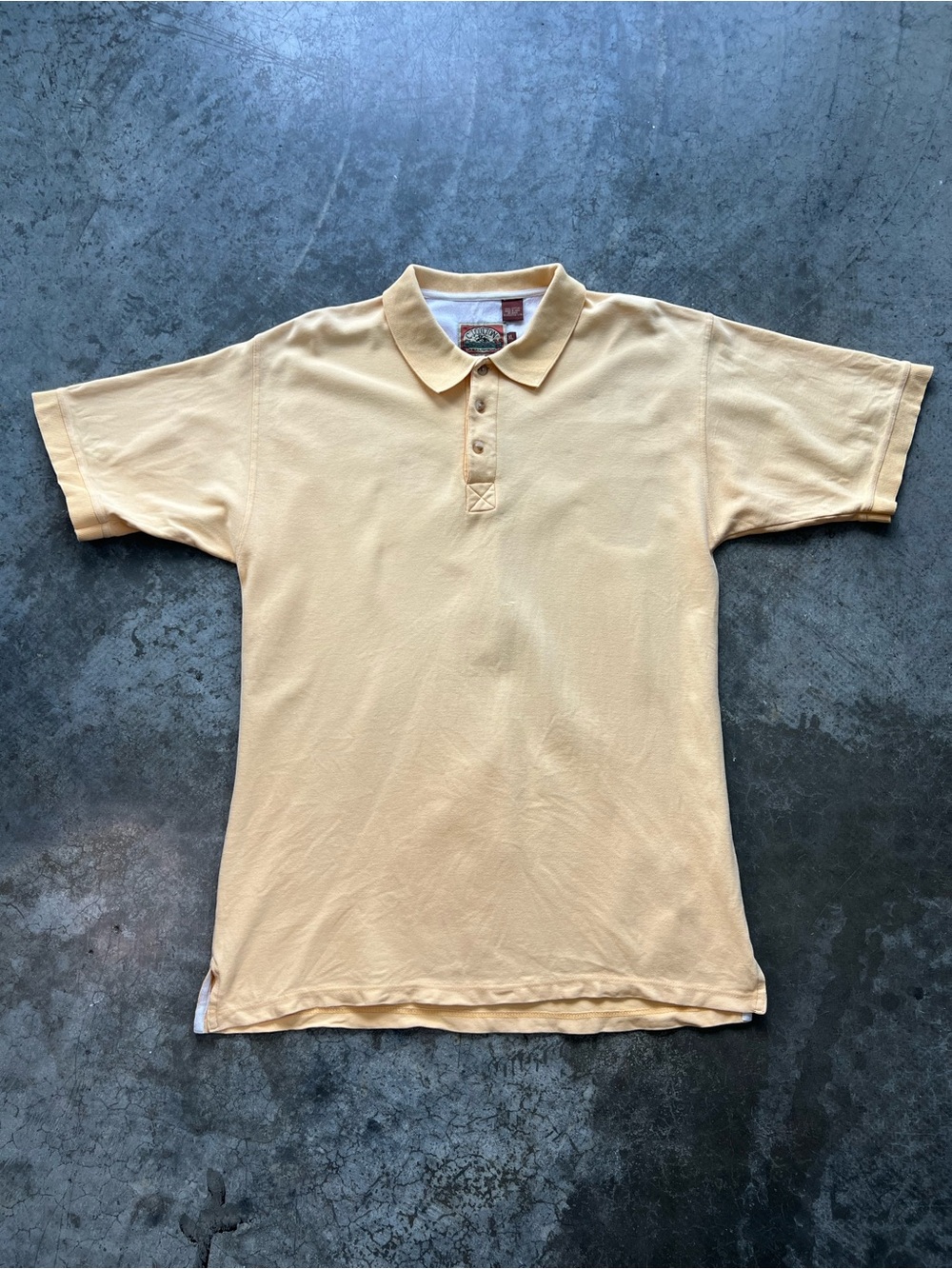 Vintage C Cotton Company Polo Shirt XL Beige Minimal 90s Casual